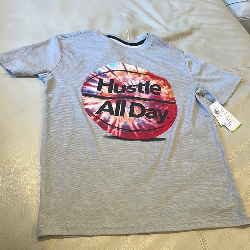 Old Navy Gray Tee with Red and Black Graphic